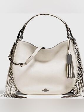 Coach NOMAD LARGE Leather Hobo with Fringe and Tassel